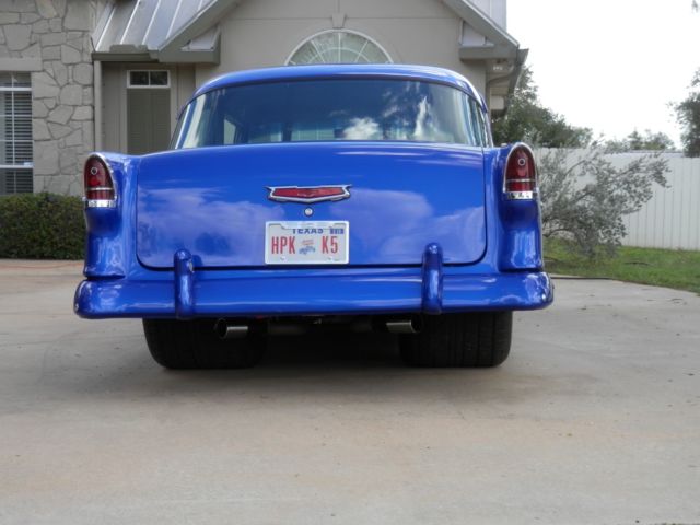 1955 MET BLUE Chevrolet Bel Air/150/210 1955 CHEV 150 PRO STREET CUSTOM