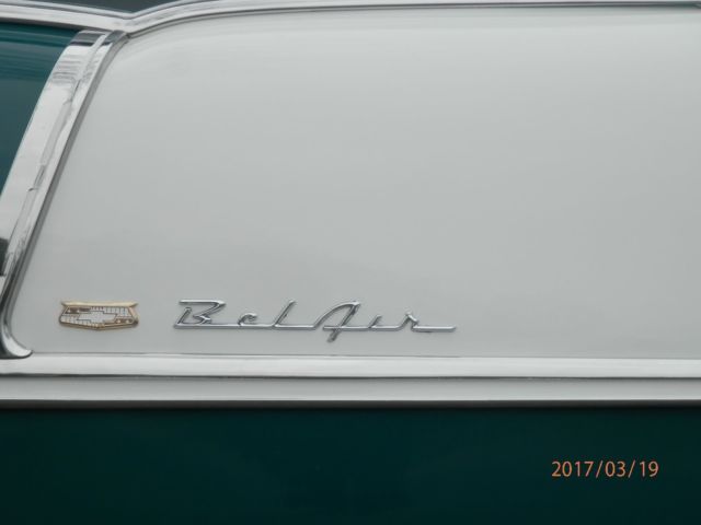 1955 2-Tone Holly Green & White Chevrolet Bel Air/150/210 Coupe