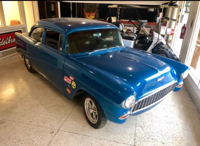 1955 Blue Chevrolet Bel Air/150/210 2 Door