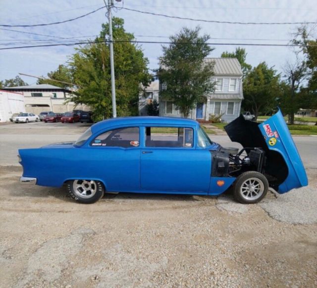 1955 Blue Chevrolet Bel Air/150/210 2 Door