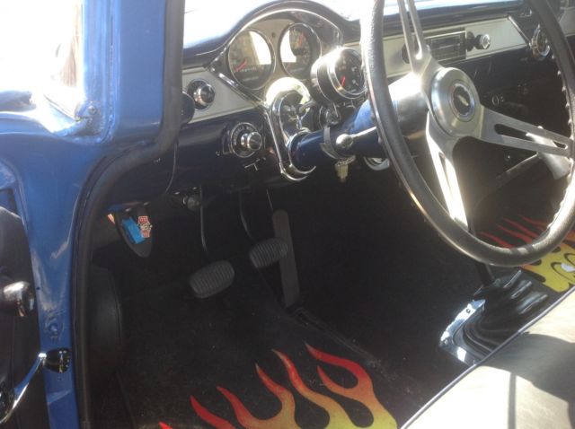 1955 Blue Chevrolet Bel Air/150/210 Sedan