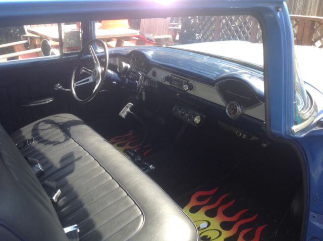1955 Blue Chevrolet Bel Air/150/210 Sedan