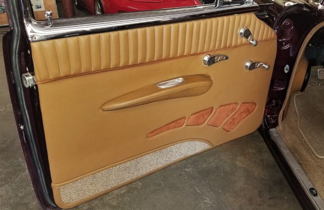 1955 Maroon Chevrolet Bel Air/150/210 210