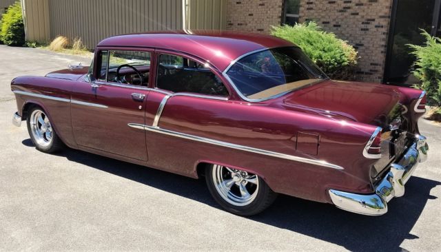 1955 Maroon Chevrolet Bel Air/150/210 210