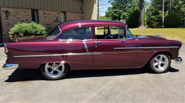 1955 Maroon Chevrolet Bel Air/150/210 210