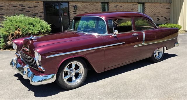 1955 Maroon Chevrolet Bel Air/150/210 210