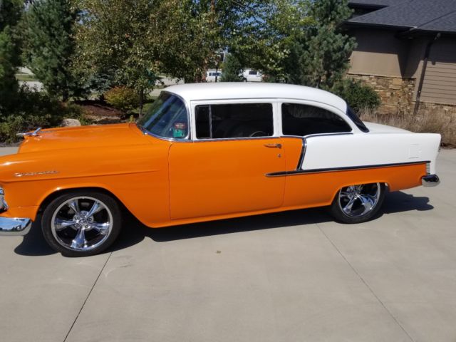 1955 Orange Chevrolet Bel Air/150/210 210