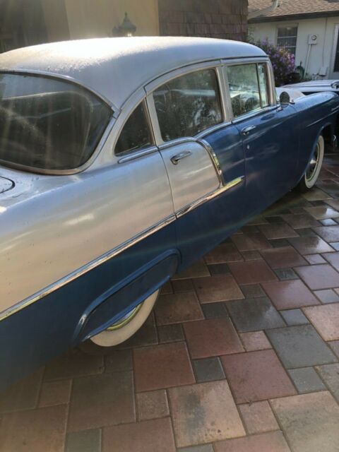 1955 Blue Chevrolet Bel Air/150/210 Sedan
