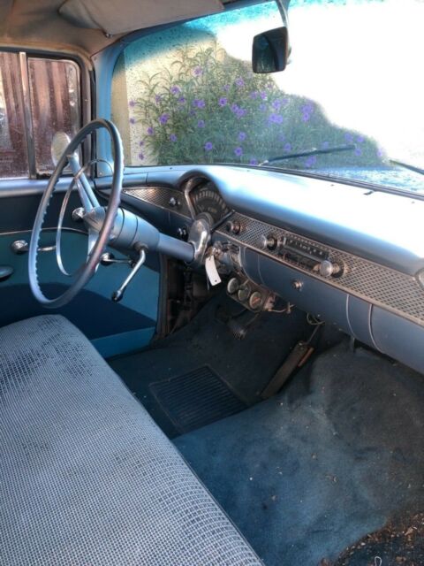 1955 Blue Chevrolet Bel Air/150/210 Sedan