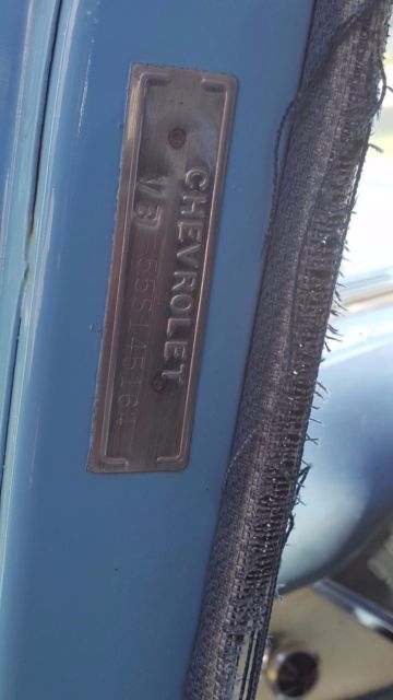 1955 Blue Chevrolet Bel Air/150/210 Sedan