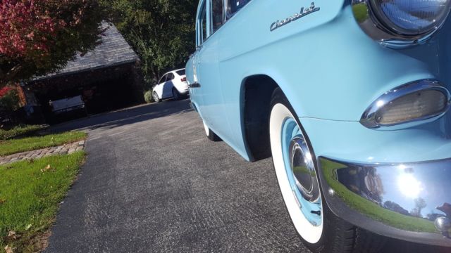 1955 Blue Chevrolet Bel Air/150/210 Sedan