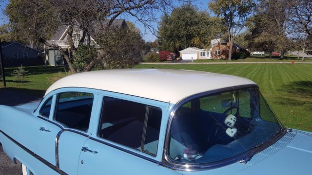 1955 Blue Chevrolet Bel Air/150/210 Sedan