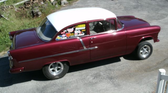 19550000 white&burgendy Chevrolet Bel Air/150/210 210 post