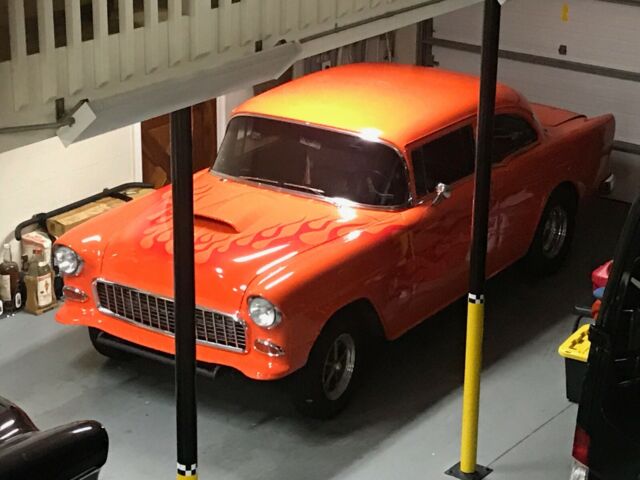 1955 Orange Chevrolet Bel Air/150/210 Sedan