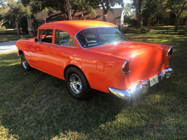 1955 Orange Chevrolet Bel Air/150/210 Sedan