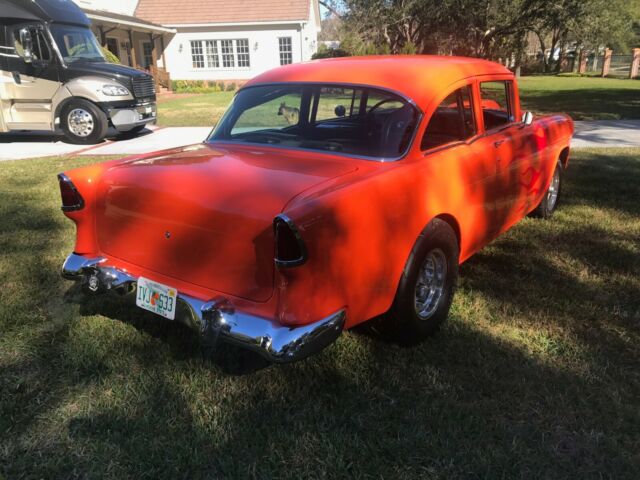 1955 Orange Chevrolet Bel Air/150/210 Sedan