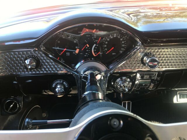 1955 Orange Chevrolet Bel Air/150/210 Sedan