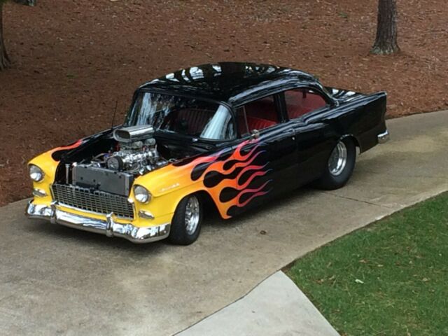 1955 Black Chevrolet Bel Air/150/210