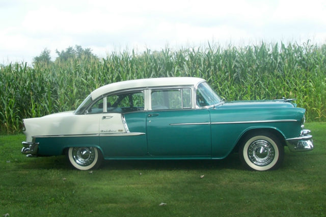 1955 Greene and Cream Chevrolet Bel Air/150/210