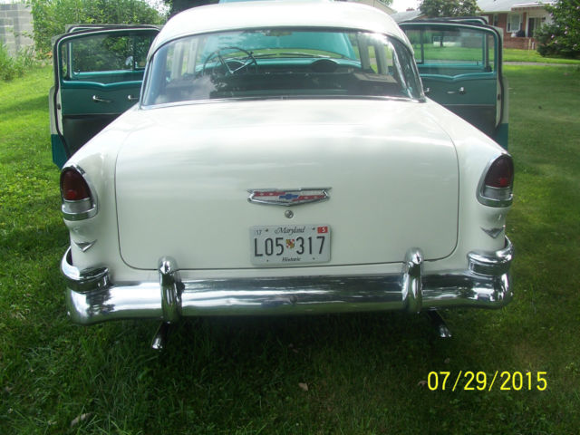 1955 Greene and Cream Chevrolet Bel Air/150/210