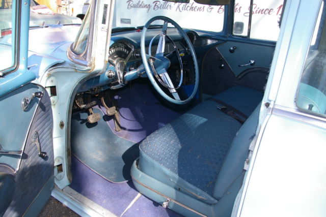 1955 Blue Chevrolet Bel Air/150/210 Sedan