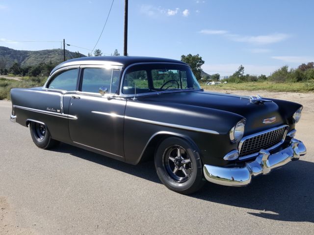 1955 Black Chevrolet Bel Air/150/210 Coupe