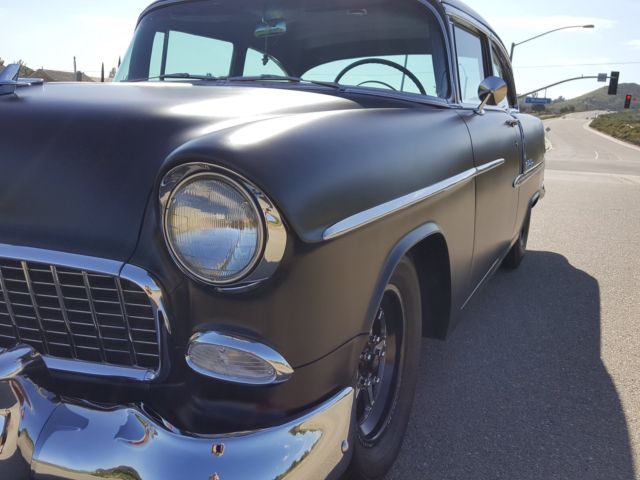 1955 Black Chevrolet Bel Air/150/210 Coupe