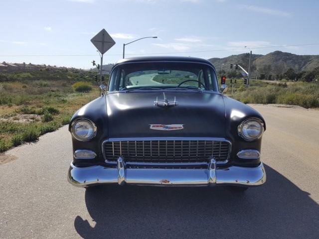 1955 Black Chevrolet Bel Air/150/210 Coupe