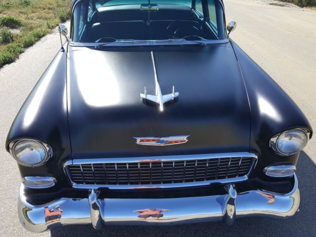 1955 Black Chevrolet Bel Air/150/210 Coupe