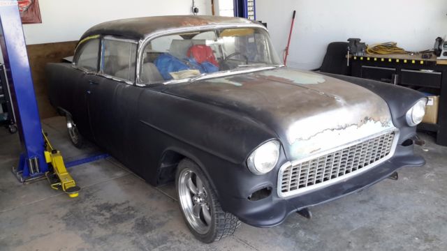 1955 Black Chevrolet Bel Air/150/210 Sedan