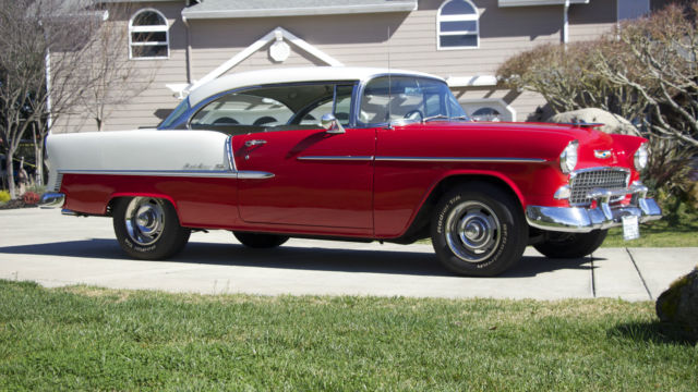 1955 Red Chevrolet Bel Air/150/210 Coupe