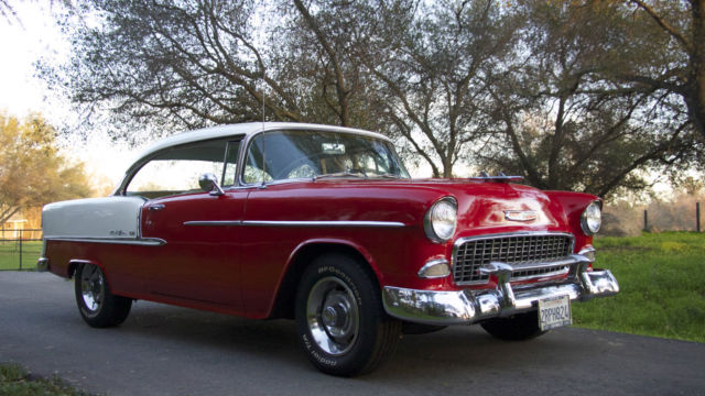 1955 Red Chevrolet Bel Air/150/210 Coupe