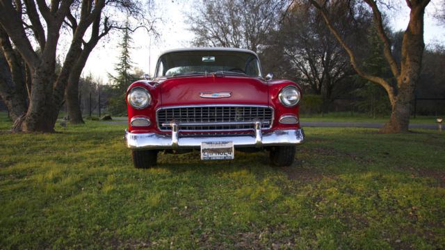 1955 Red Chevrolet Bel Air/150/210 Coupe