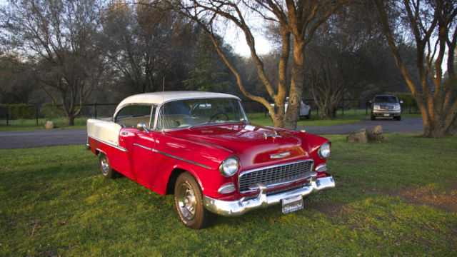 1955 Red Chevrolet Bel Air/150/210 Coupe