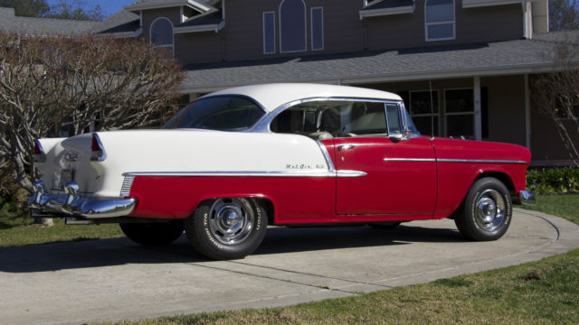 1955 Red Chevrolet Bel Air/150/210 Coupe