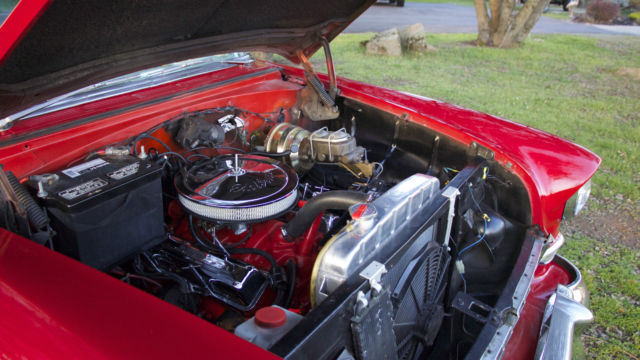 1955 Red Chevrolet Bel Air/150/210 Coupe