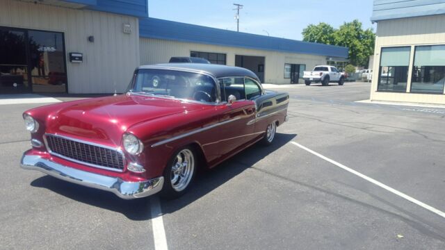1955 Elec Red/Gray Chevrolet Bel Air/150/210 Coupe