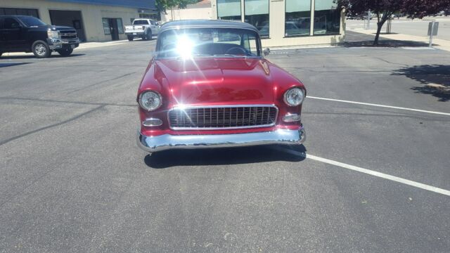 1955 Elec Red/Gray Chevrolet Bel Air/150/210 Coupe