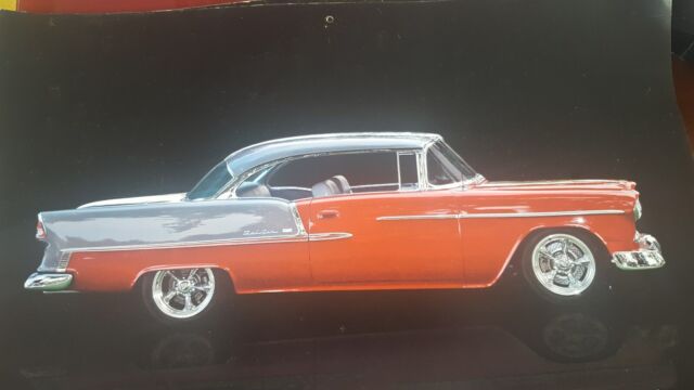 1955 Elec Red/Gray Chevrolet Bel Air/150/210 Coupe