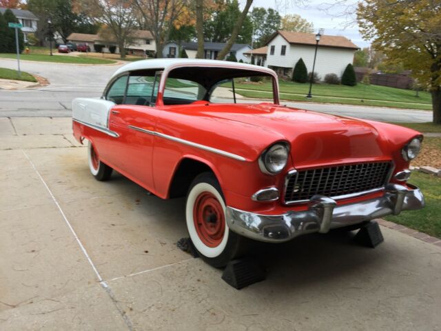 1955 Red Chevrolet Bel Air/150/210 Coupe