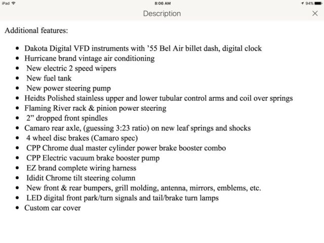 1955 Red Chevrolet Bel Air/150/210 Coupe