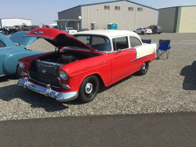 1955 Red Chevrolet Bel Air/150/210 Coupe