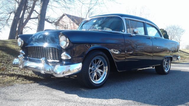 1955 Blue Chevrolet Bel Air/150/210 Coupe