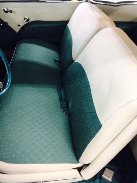1955 Two Tone Blue and White Chevrolet Bel Air/150/210 Sedan