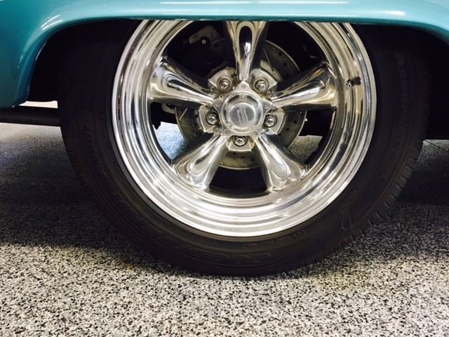 1955 Two Tone Blue and White Chevrolet Bel Air/150/210 Sedan