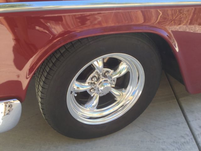 1955 Red Chevrolet Bel Air/150/210 Sedan