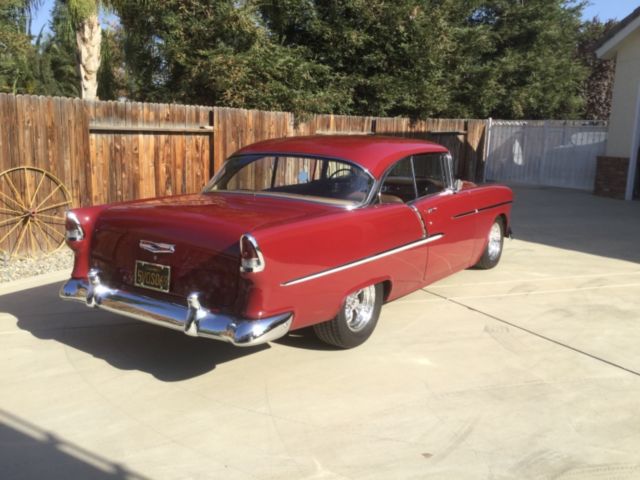 1955 Red Chevrolet Bel Air/150/210 Sedan