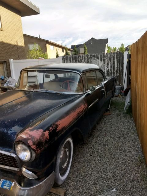 1955 Black Chevrolet Bel Air/150/210 Coupe