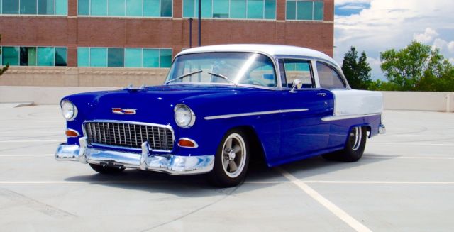 1955 Blue Chevrolet Bel Air/150/210 Coupe