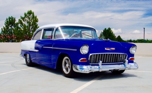 1955 Blue Chevrolet Bel Air/150/210 Coupe